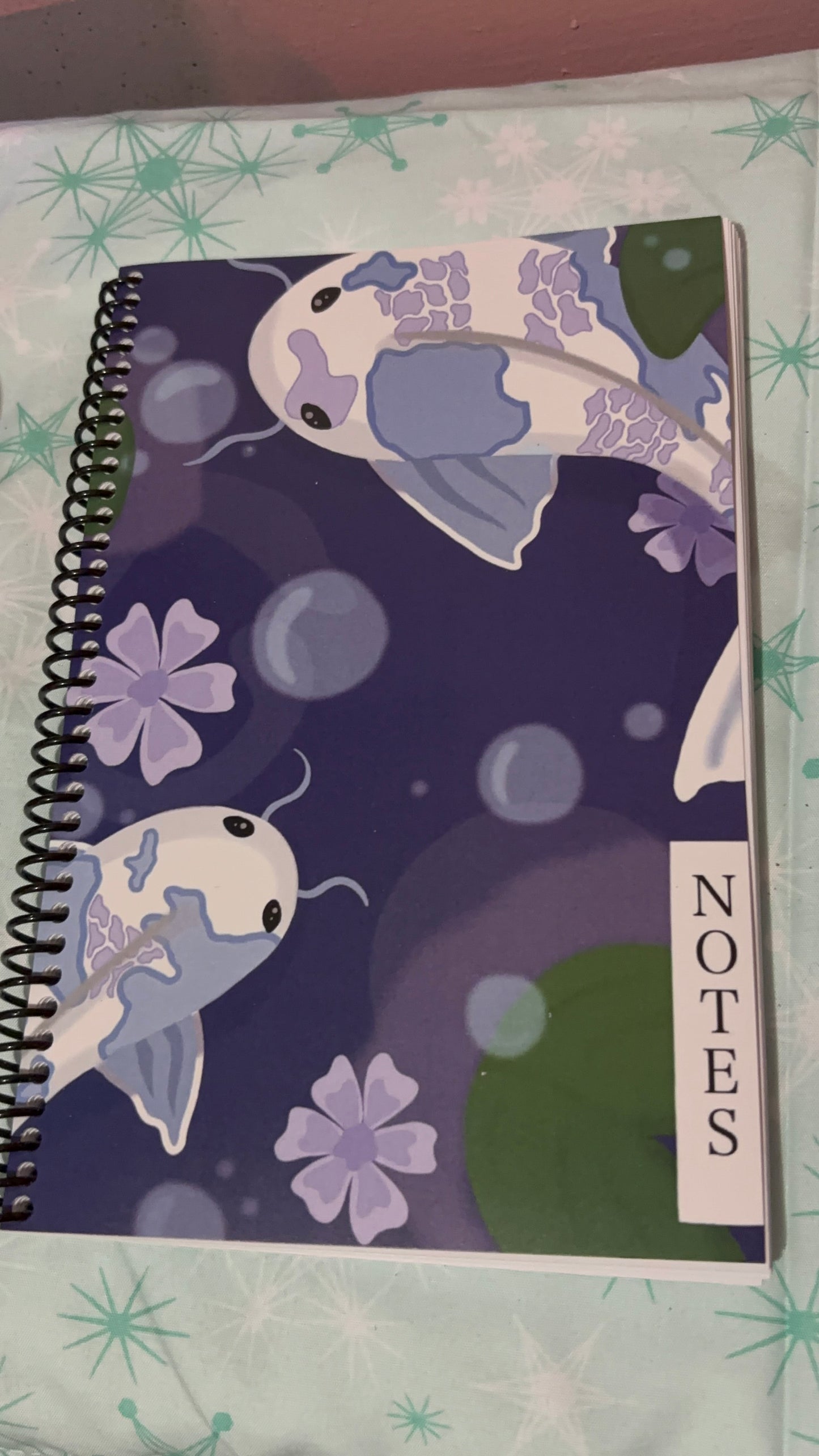 Blue Koi Fish Notebook