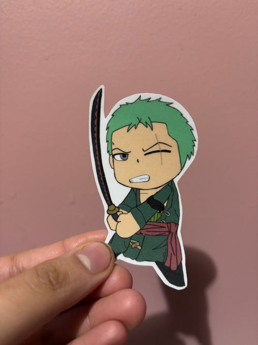 One Piece “Chibi Zoro” Sticker