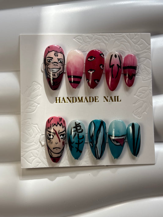 Jujutsu Kaisen "Itadori and Sukuna" Press On Nails