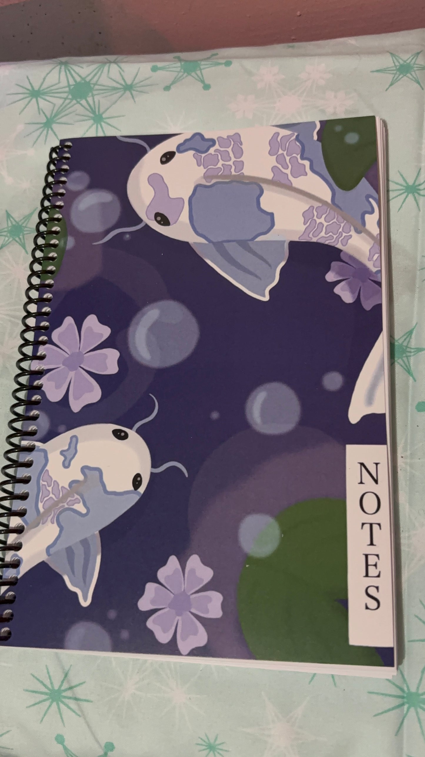 Blue Koi Fish Notebook